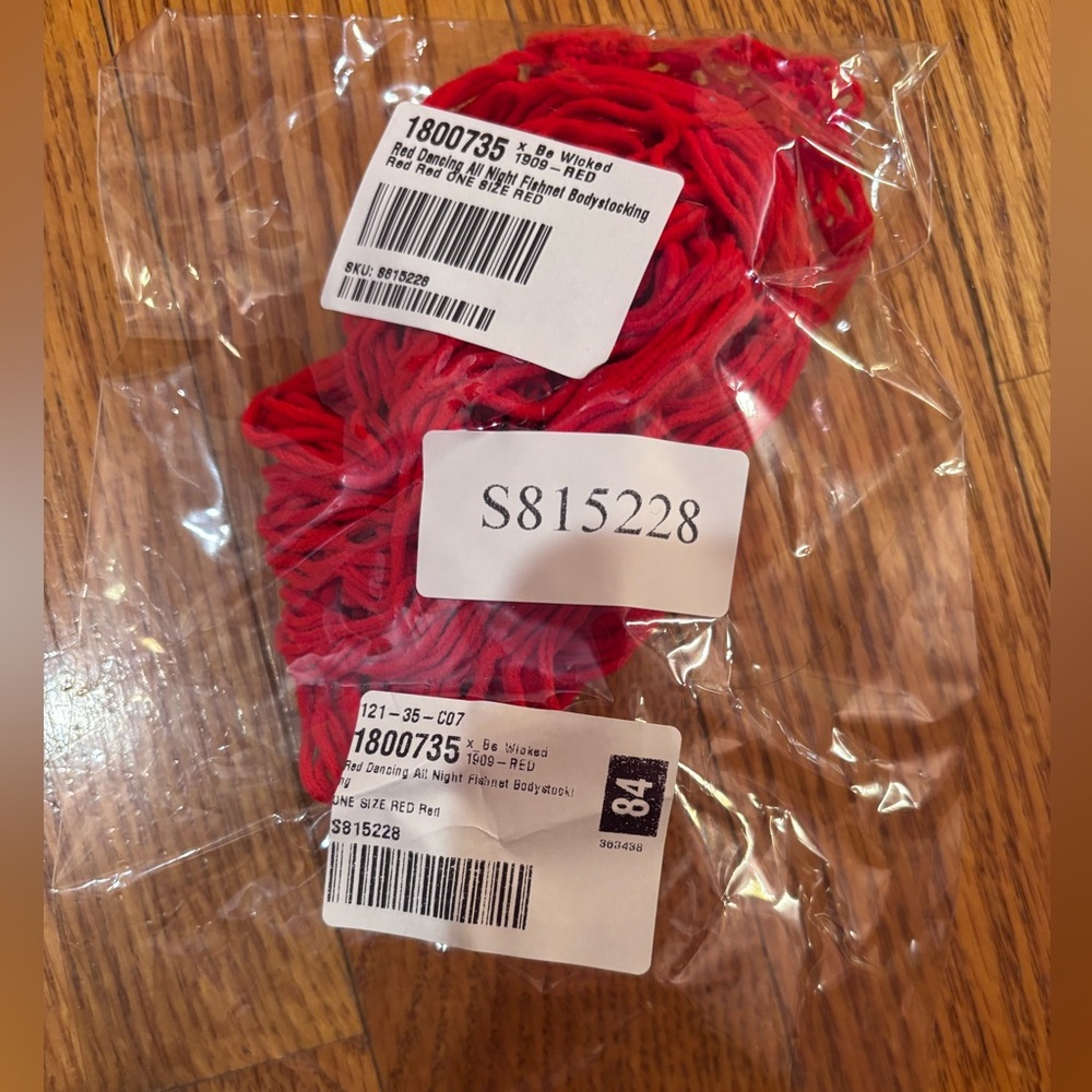 NWT Red Fishnet Bodystocking - Picture 3 of 3